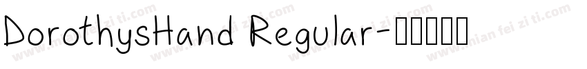 DorothysHand Regular字体转换